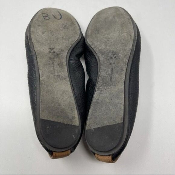 Mercedes Castillo womans black leather ballerina flats BoxE - Picture 4 of 8